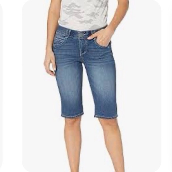 Democracy 8 AbSolution Denim Shorts Women’s Bermuda Stretch Slimming 14” Inseam - Picture 8 of 8